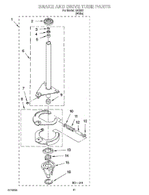 07 - Brake And Drive Tube Parts parts for Whirlpool Washer IJ43001 from AppliancePartsPros.com