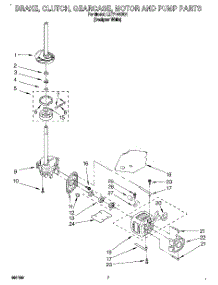 05 - Brake, Clutch, Gearcase, Motor & Pump parts for Whirlpool Washer LLT7144BQ1 from AppliancePartsPros.com