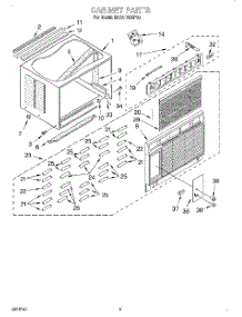 03 - Cabinet parts for Whirlpool Air Conditioner BHAC1800FS0 from AppliancePartsPros.com