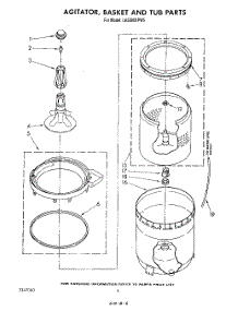 04 - Agitator, Basket And Tub parts for Whirlpool Washer LA5300XPW5 from AppliancePartsPros.com