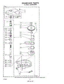 10 - Gearcase parts for Whirlpool Washer LA5400XMW2 from AppliancePartsPros.com