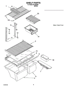 05 - Shelf Parts, Optional Parts parts for Whirlpool Refrigerator IKT195302 from AppliancePartsPros.com