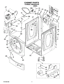 02 - Cabinet Parts parts for Maytag Dryer MDE22PDAYW0 from AppliancePartsPros.com