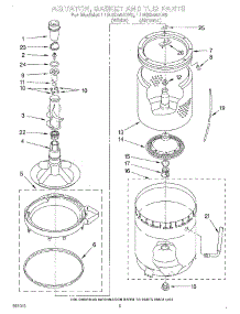 04 - Agitator, Basket And Tub parts for Whirlpool Washer LLN8244AN0 from AppliancePartsPros.com