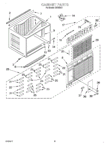 04 - Cabinet parts for Whirlpool Air Conditioner RE253G1 from AppliancePartsPros.com