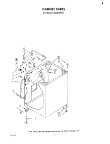 05 - Cabinet parts for Whirlpool Washer LA5580XPW1 from AppliancePartsPros.com