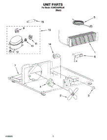 03 - Unit Parts parts for Kitchenaid Wine Cooler KUWO244PBL00 from AppliancePartsPros.com