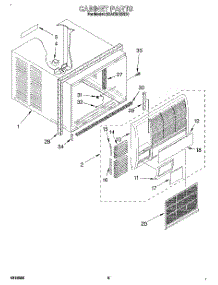 03 - Cabinet parts for Whirlpool Air Conditioner 3XACM12XD0 from AppliancePartsPros.com