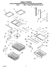 06 - Shelf Parts parts for Kitchenaid Refrigerator KBLA22ERWH00 from AppliancePartsPros.com