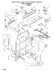 02 - Controls And Rear Panel parts for Whirlpool Washer 7LSP8244BN0 from AppliancePartsPros.com