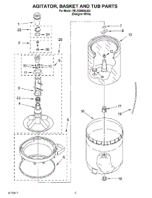 03 - Agitator, Basket And Tub parts for Whirlpool Washer 7MLSQ8000JQ4 from AppliancePartsPros.com
