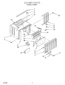 03 - Cabinet parts for Whirlpool Air Conditioner CA5WM44 from AppliancePartsPros.com