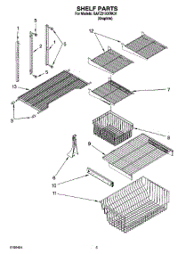 03 - Shelf Parts parts for Whirlpool Refrigerator GAFZ21XXRK01 from AppliancePartsPros.com
