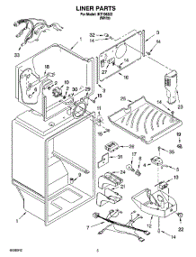 03 - Liner Parts parts for Whirlpool Refrigerator IKT196302 from AppliancePartsPros.com