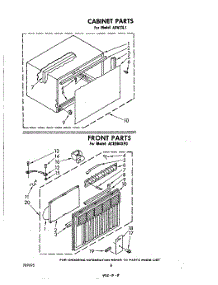 05 - Cabinet , Front parts for Whirlpool Air Conditioner ACE864XP0 from AppliancePartsPros.com