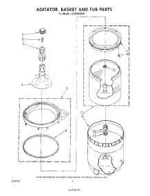 05 - Agitator, Basket And Tub parts for Whirlpool Washer LA5950XSW0 from AppliancePartsPros.com