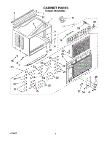 03 - Cabinet parts for Whirlpool Air Conditioner BPAC2530ES0 from AppliancePartsPros.com