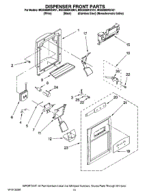 08 - Dispenser Front Parts parts for Maytag Refrigerator MSD2669KEY01 from AppliancePartsPros.com