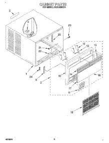 02 - Cabinet parts for Whirlpool Air Conditioner 3XACM09XD1 from AppliancePartsPros.com