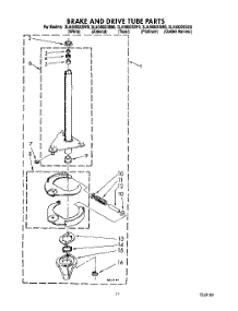 08 - Brake And Drive Tube parts for Whirlpool Washer 3LA5800XSW0 from AppliancePartsPros.com