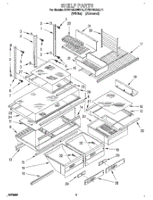 04 - Shelf, Lit / Optional parts for Kitchenaid Refrigerator KTRC18KAAL11 from AppliancePartsPros.com