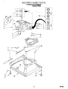 05 - Machine Base parts for Whirlpool Washer 3XLA87W92BQ0 from AppliancePartsPros.com