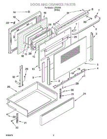 03 - Door And Drawer Parts parts for Whirlpool Range IJP87801 from AppliancePartsPros.com