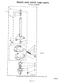 09 - Brake And Drive Tube parts for Whirlpool Washer LA7000XSW0 from AppliancePartsPros.com