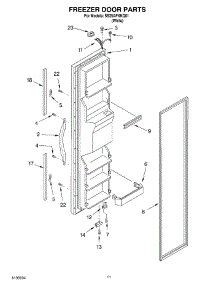 07 - Freezer Door parts for Whirlpool Refrigerator SS25AFXKQ01 from AppliancePartsPros.com
