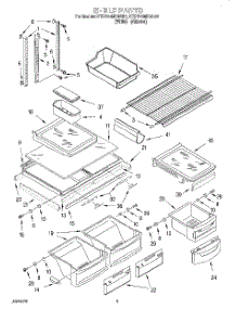 03 - Shelf parts for Kitchenaid Refrigerator KTRP20MDAL05 from AppliancePartsPros.com