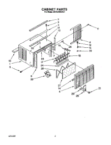 04 - Cabinet parts for Whirlpool Air Conditioner BHAC0600XS1 from AppliancePartsPros.com