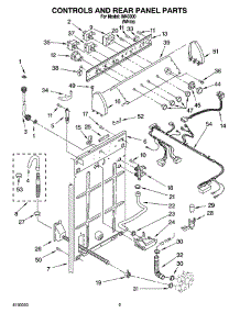02 - Controls And Rear Panel Parts parts for Whirlpool Washer IM43000 from AppliancePartsPros.com