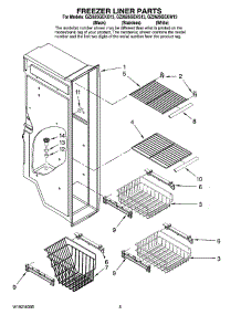04 - Freezer Liner Parts parts for Whirlpool Refrigerator GZ2626GEKW13 from AppliancePartsPros.com
