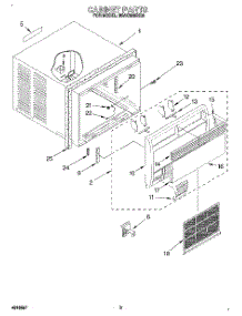 02 - Cabinet parts for Whirlpool Air Conditioner 3QACM09XD3 from AppliancePartsPros.com