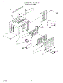 03 - Cabinet parts for Whirlpool Air Conditioner TA05002G0 from AppliancePartsPros.com