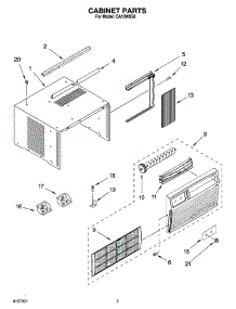 03 - Cabinet Parts parts for Whirlpool Air Conditioner CA10WXS0 from AppliancePartsPros.com