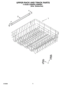 09 - Upper Rack And Track Parts parts for Whirlpool Dishwasher IUD8000RS6 from AppliancePartsPros.com