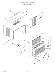 03 - Cabinet parts for Whirlpool Air Conditioner CA8WRK0 from AppliancePartsPros.com