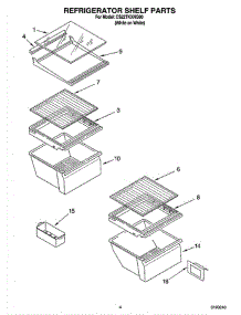 03 - Refrigerator Shelf Parts parts for Whirlpool Refrigerator CS22TKXNQ00 from AppliancePartsPros.com