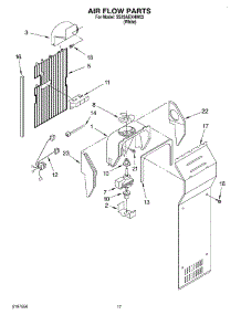 10 - Air Flow parts for Whirlpool Refrigerator SS25AEXHW03 from AppliancePartsPros.com
