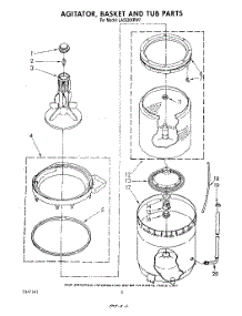 04 - Agitator, Basket And Tub parts for Whirlpool Washer LA5530XPW7 from AppliancePartsPros.com