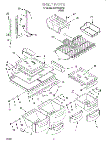 03 - Shelf parts for Whirlpool Refrigerator 3XKVN600F02 from AppliancePartsPros.com