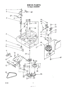 02 - Drive parts for Whirlpool Washer LHB3000W1 from AppliancePartsPros.com