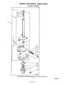09 - Brake And Drive Tube parts for Whirlpool Washer LA5530XPW6 from AppliancePartsPros.com