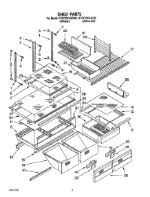 04 - Shelf, Lit / Optional parts for Kitchenaid Refrigerator KTRC20KAAL00 from AppliancePartsPros.com