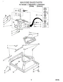 06 - Machine Base parts for Whirlpool Washer LLN8244BN0 from AppliancePartsPros.com