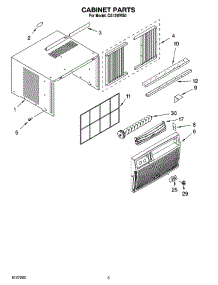 03 - Cabinet Parts parts for Whirlpool Air Conditioner CA12WRS0 from AppliancePartsPros.com