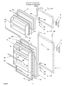 02 - Door parts for Whirlpool Refrigerator ST14CKXHW00 from AppliancePartsPros.com
