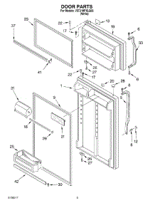 02 - Door Parts parts for Whirlpool Refrigerator 7ST21HPXLQ00 from AppliancePartsPros.com
