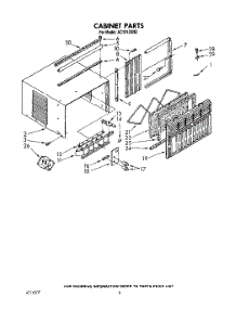 04 - Cabinet, Lit / Optional parts for Whirlpool Air Conditioner AC1012XM2 from AppliancePartsPros.com